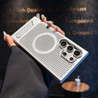 Samsung S26 Ultra S25 S24 Plus Magnetic Cooling Case with Folding Bracket Holder Cover