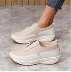 White Casual Flat Sneakers