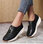 White Casual Flat Sneakers