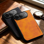 Luxury Vintage leather cover for iPhone duo case