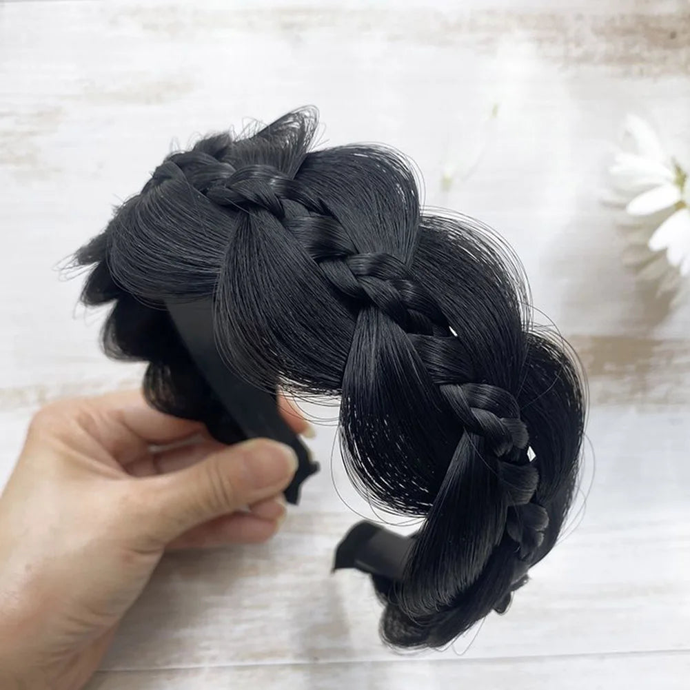 Wide Braided Retro Headband
