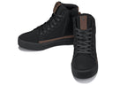 CALTO - S3422 - 2.4 Inches Taller (Black/Coffee Brown) - Cap Toe High Top Zip-Up Sneaker Boots