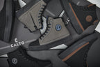CALTO - S3422 - 2.4 Inches Taller (Black/Coffee Brown) - Cap Toe High Top Zip-Up Sneaker Boots