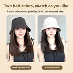 Hat Wig Straight Hair