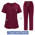 Women's Medical Scrub Uniform Set