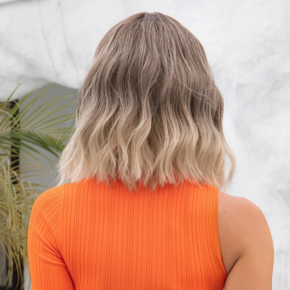 Grey Wavy Bob Wig