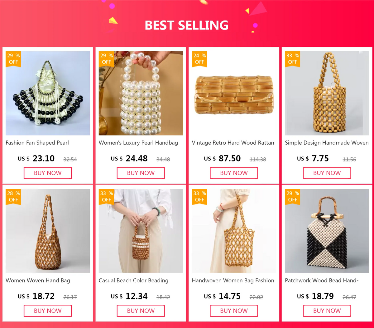 Women's Woven Bucket Shoulder Bag