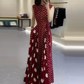 Polka Dot A-Line Midi Dress