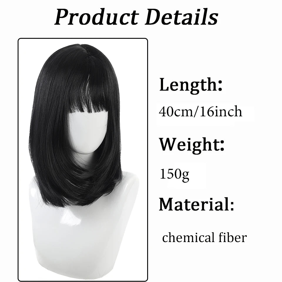 Straight Synthetic Bangs Wig