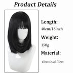 Straight Synthetic Bangs Wig