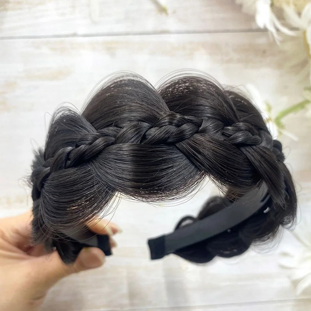 Wide Braided Retro Headband