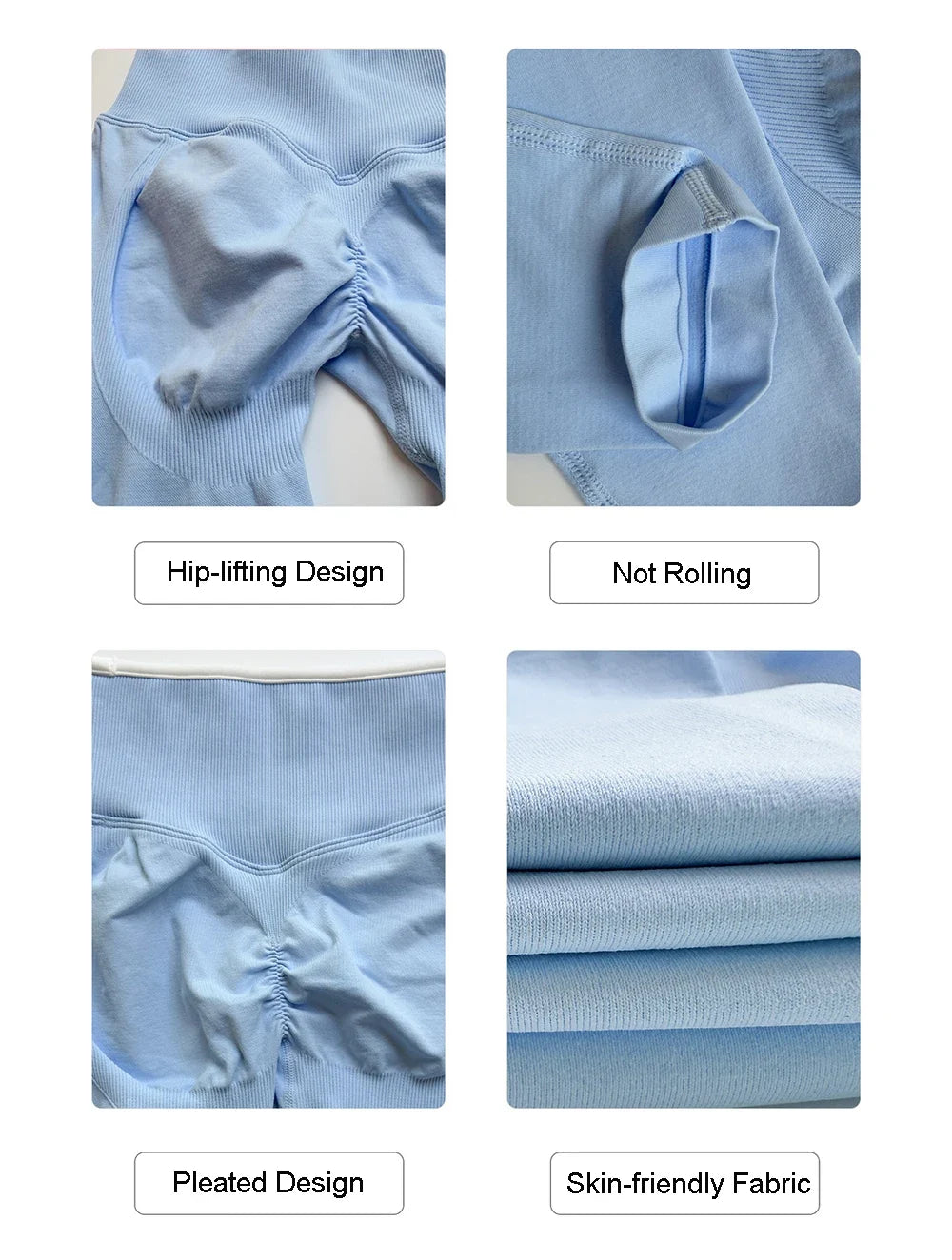 Women’s Sports Leggings, High Waist Seamless Yoga Pants, Scrunch Booty Peach, Hip Lifting Gym Clothes, Workout Tights