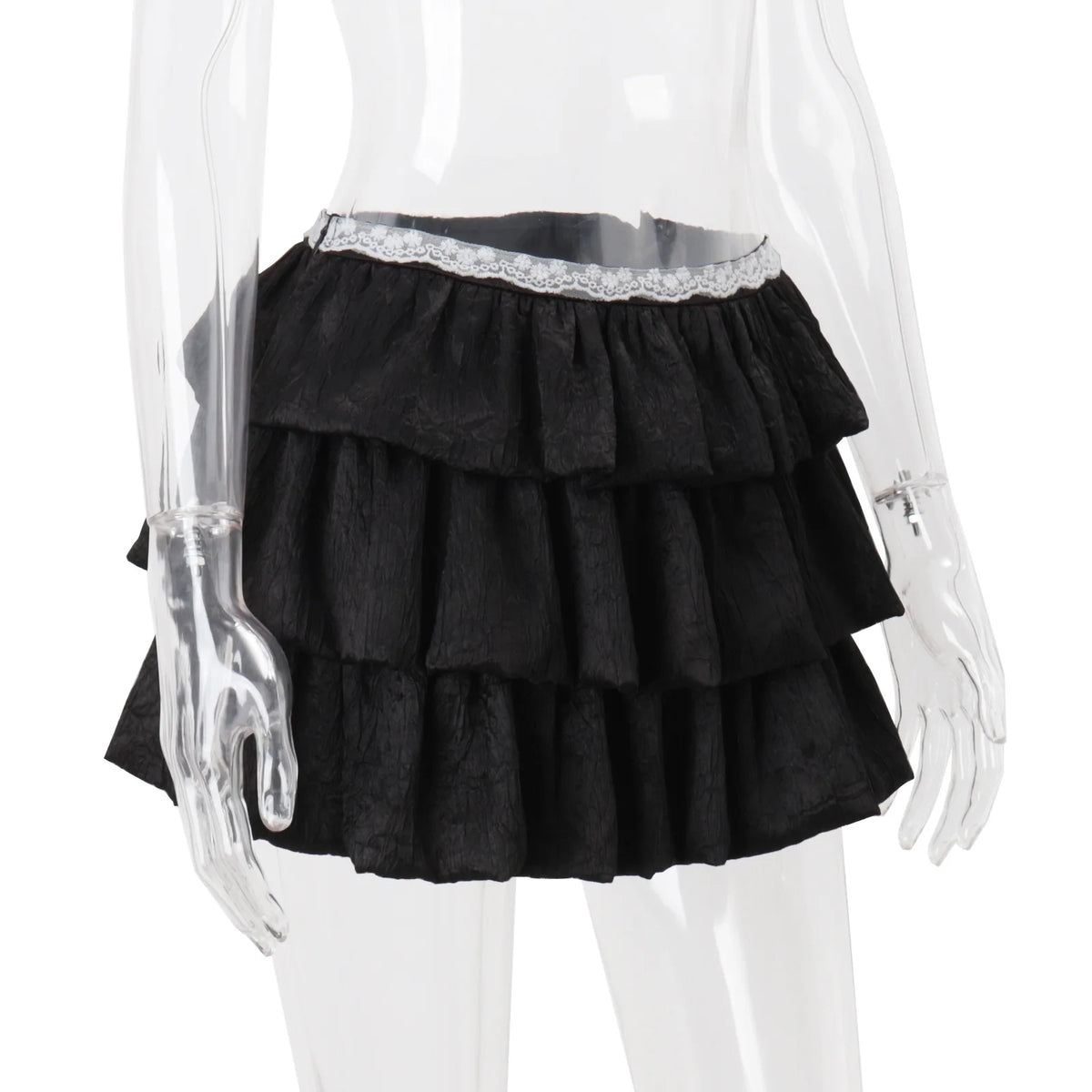 Pleated A-Line Mini Skirt