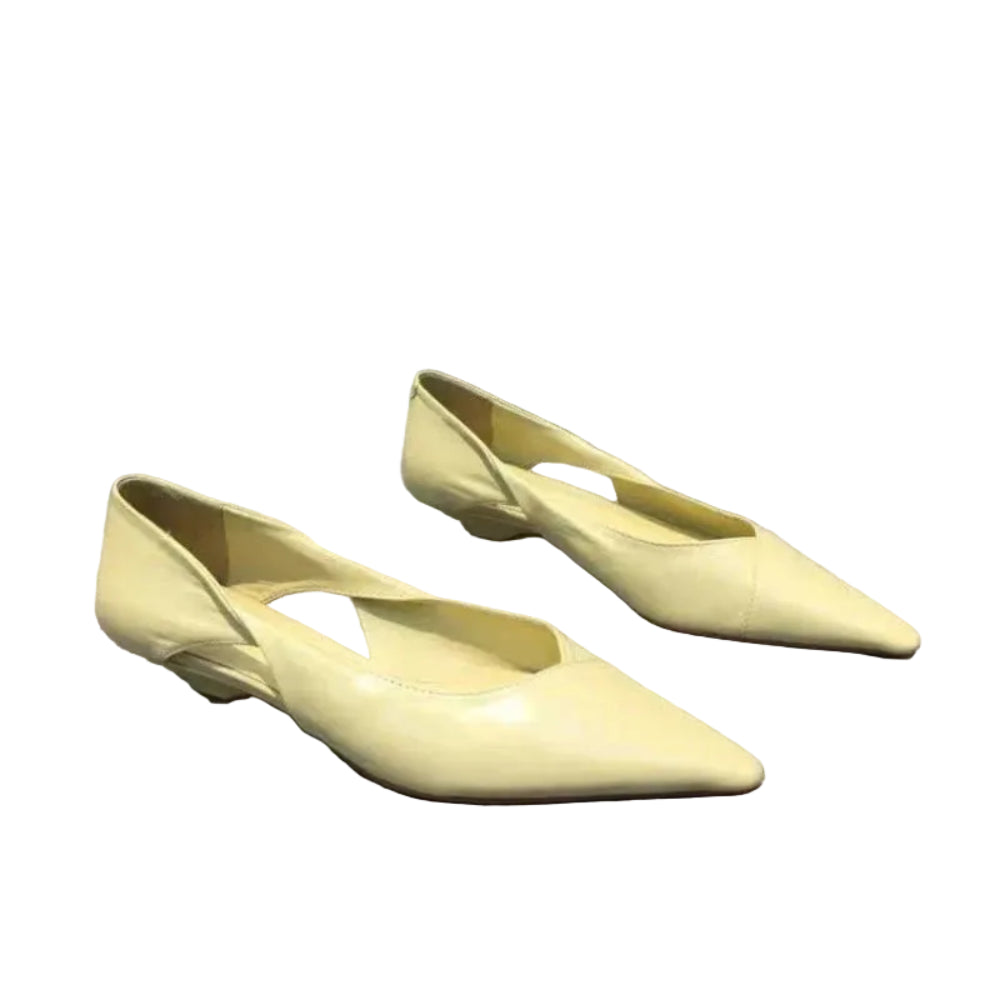 Blue Pointed Toe Low Heel Sandals