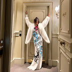 Graffiti Turtleneck Maxi Dress
