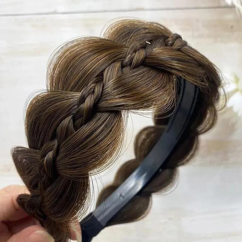 Wide Braided Retro Headband