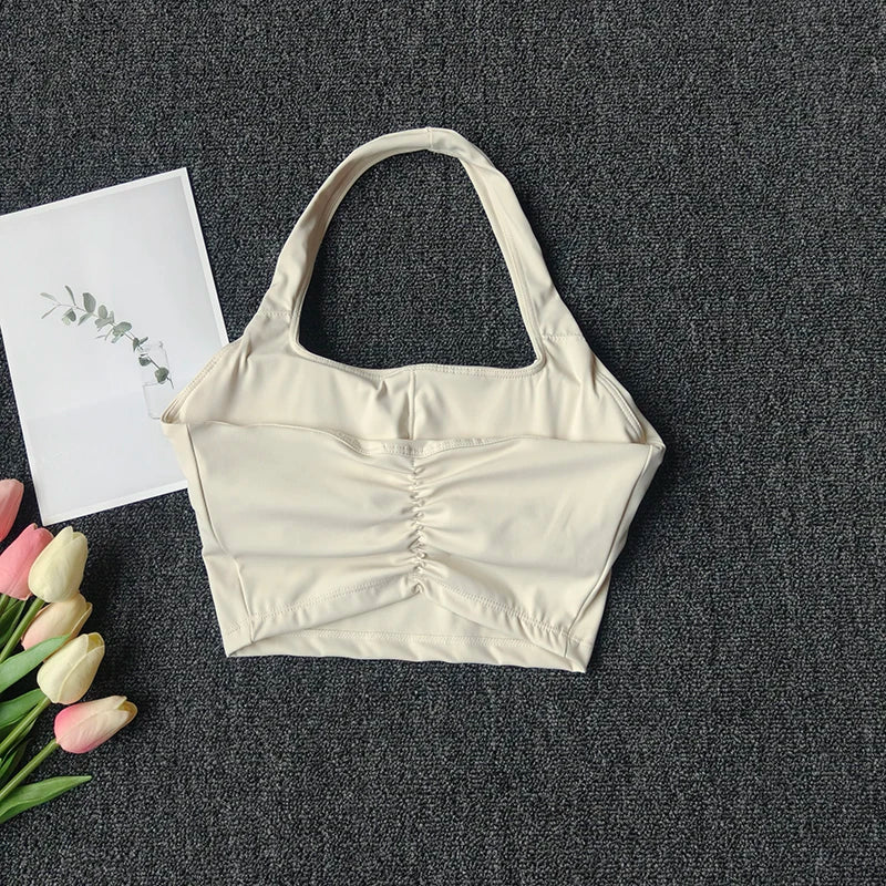 Halter Neck Medium Support Sports Bra