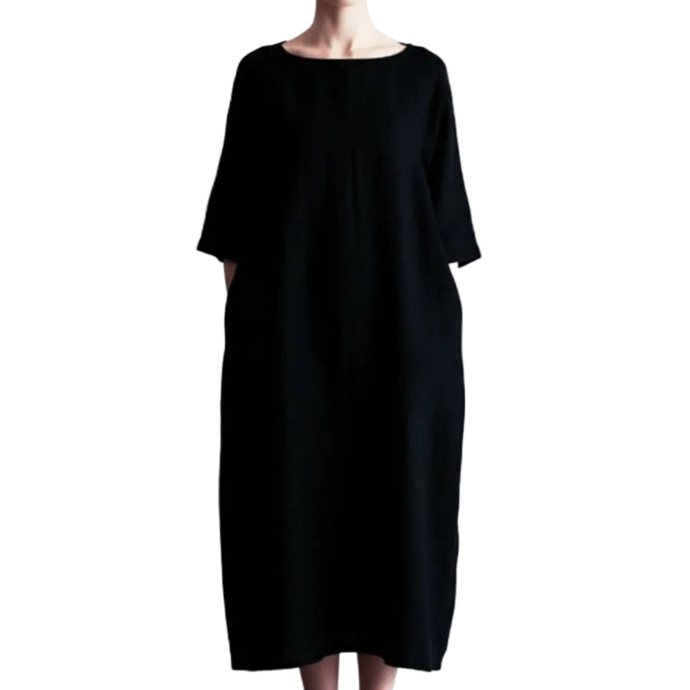 Elegant Mid-Calf A-Line Dress