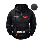 2026 Yamaha Autumn and Winter Vintage Heavy-Duty Men’s Fleece Hooded Sweater