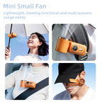 Portable Mini Fan Handheld Small Fans 5 Speeds 3000mAh Cooling Turbo Fan LED Display 180° Adjustable Clip Type-C Rechargeable