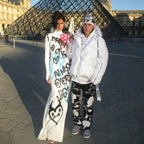 Graffiti Turtleneck Maxi Dress