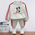 2026 Children cartoon character Side Stripe outfit Sets