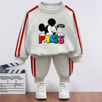 2026 Children cartoon character Side Stripe outfit Sets