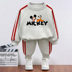 2026 Children cartoon character Side Stripe outfit Sets
