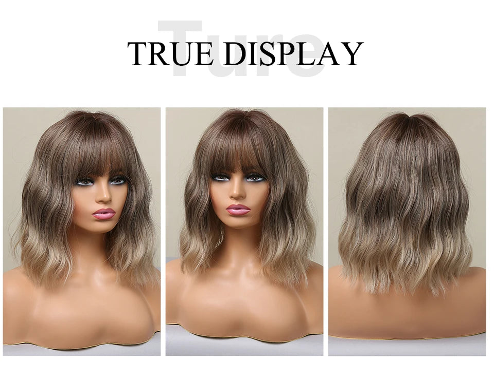 Grey Wavy Bob Wig