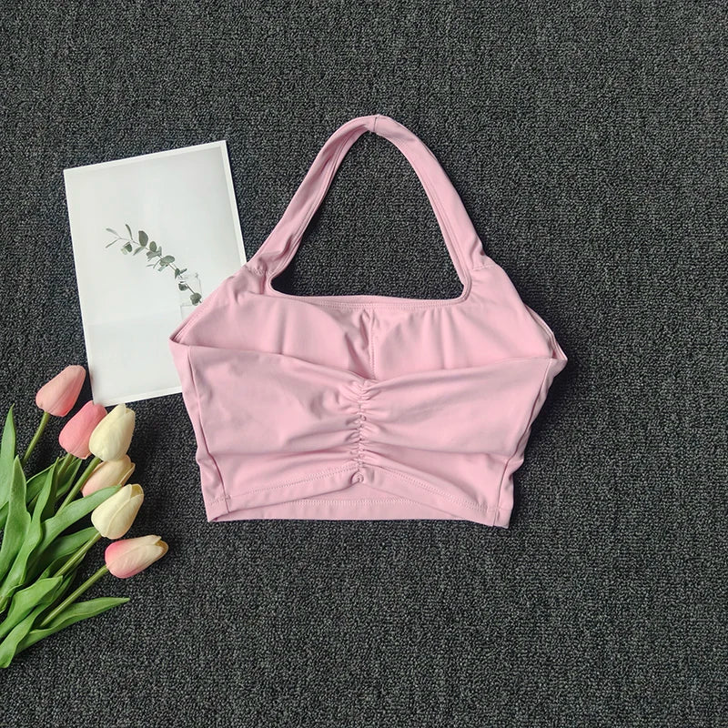 Halter Neck Medium Support Sports Bra