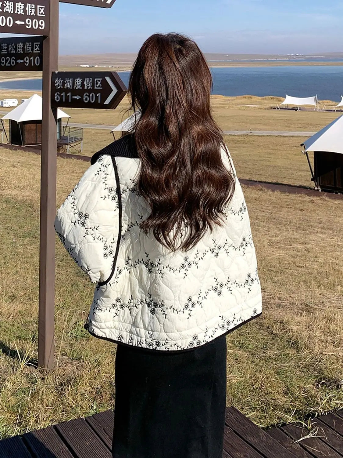 Warm Quilted Zip Jacket