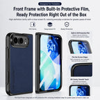 Luxury Matte PU Leather Silicone Phone Case For iPhone Duo