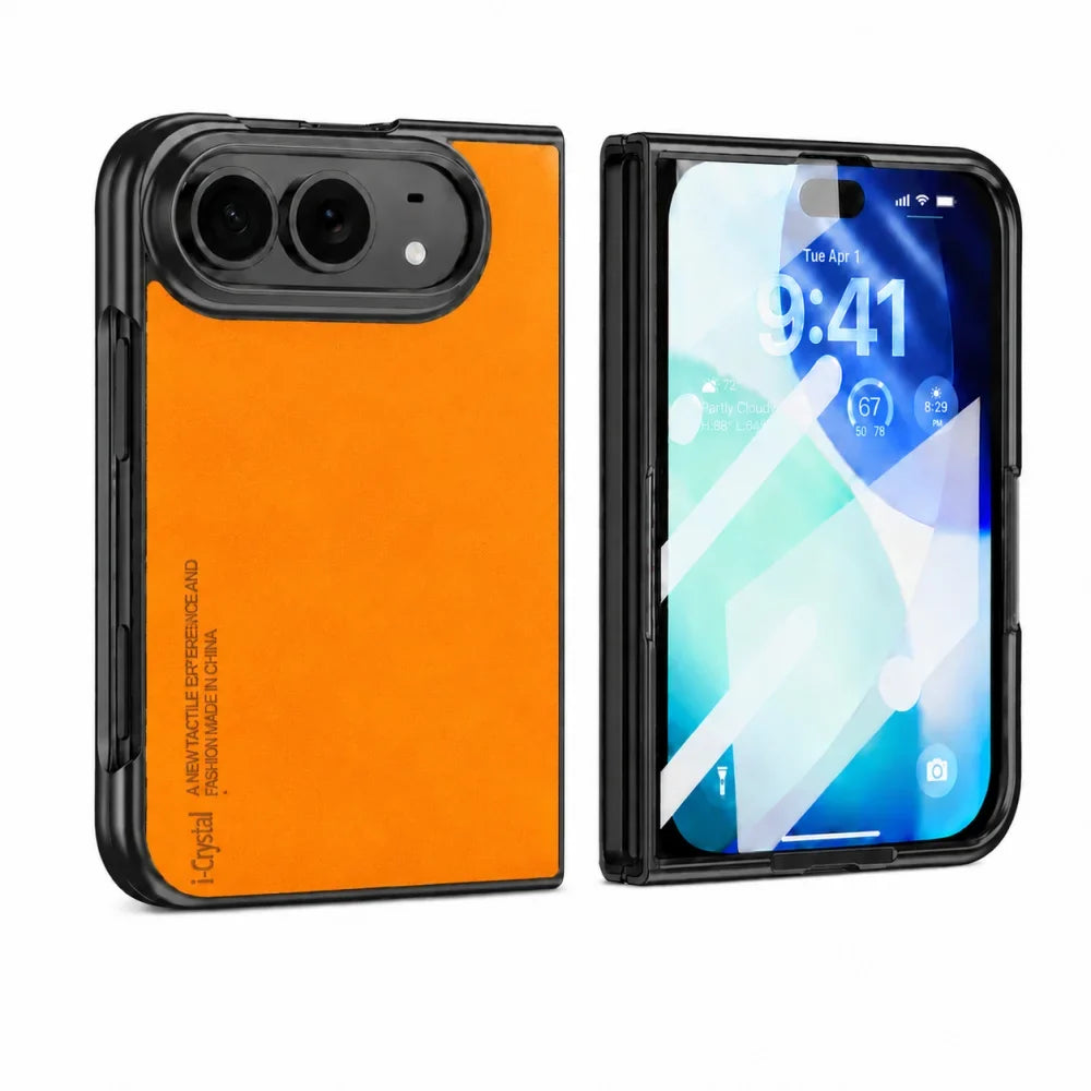Luxury Matte PU Leather Silicone Phone Case For iPhone Duo