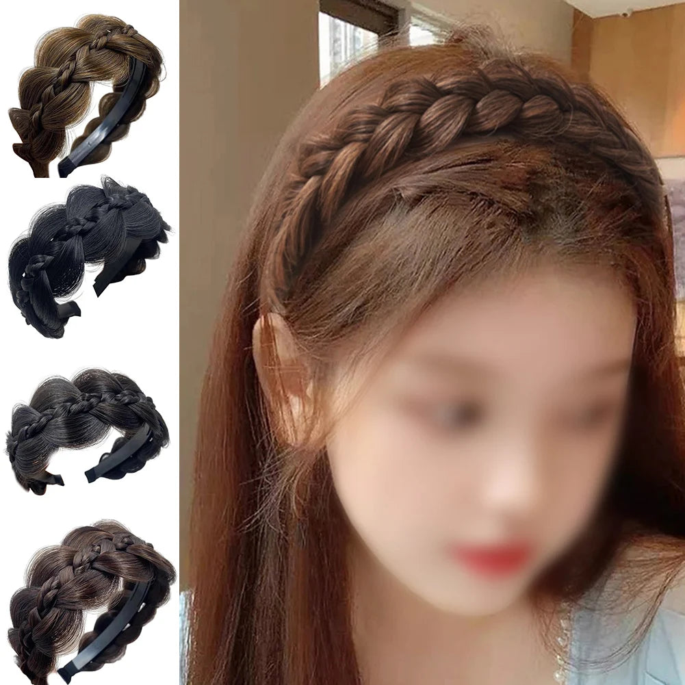 Wide Braided Retro Headband
