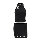 Sleeveless A-Line Skirt Set