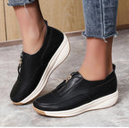 White Casual Flat Sneakers