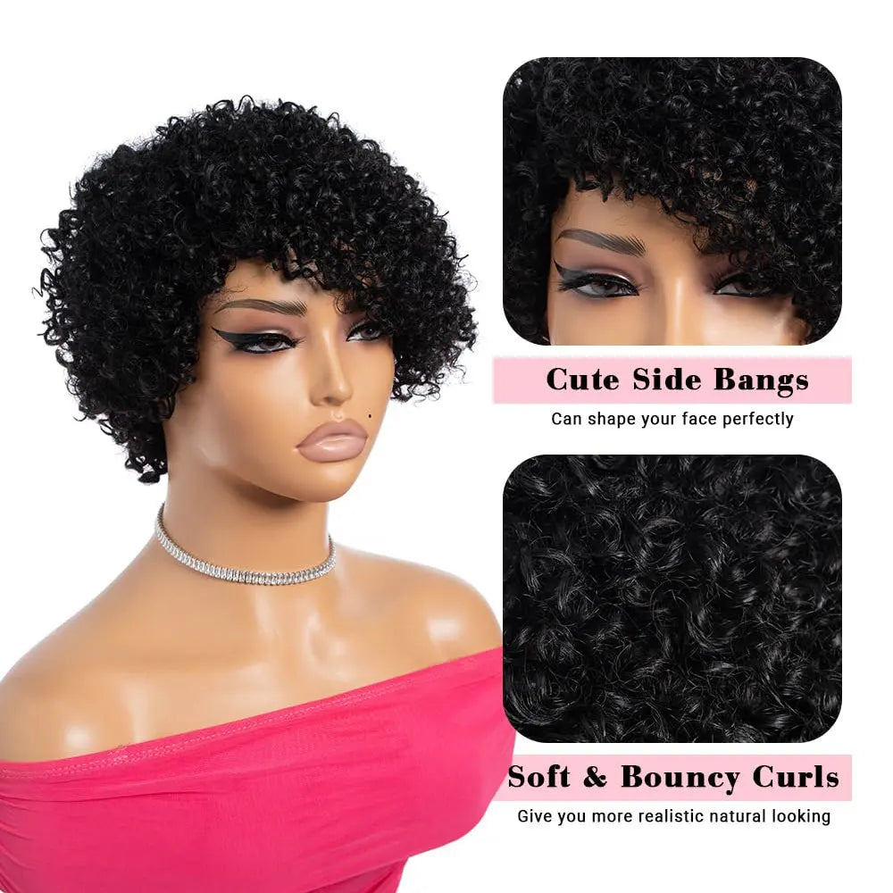 Kinky Curly Pixie Lace Wig
