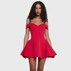 Contrast Ruffle Mini Dress