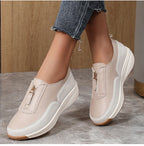 White Casual Flat Sneakers