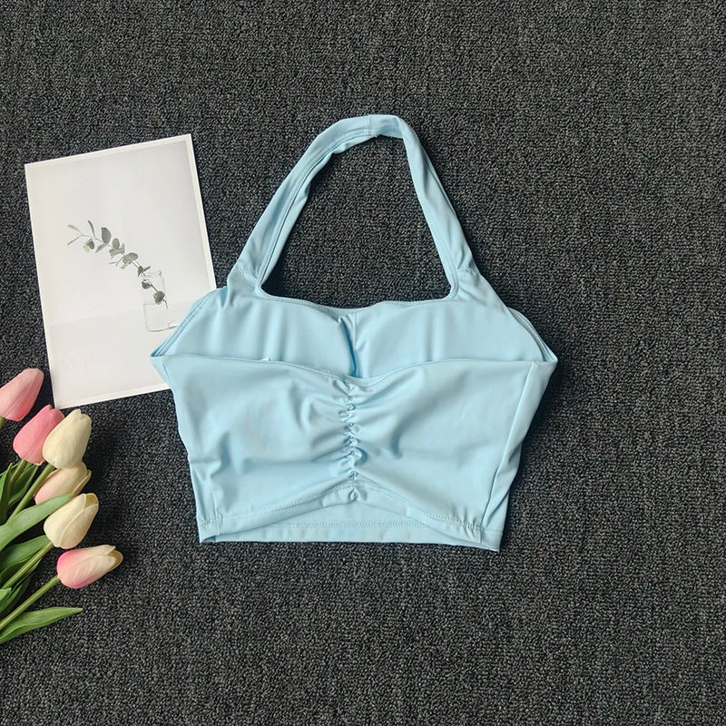 Halter Neck Medium Support Sports Bra