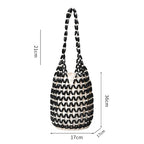 Women's Woven Bucket Shoulder Bag