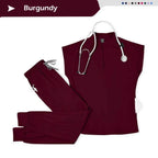 Spandex Stretch Medical Scrub Set Uniform