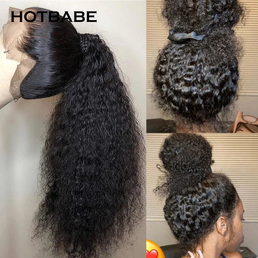 Kinky Curly Human Hair Lace Wig