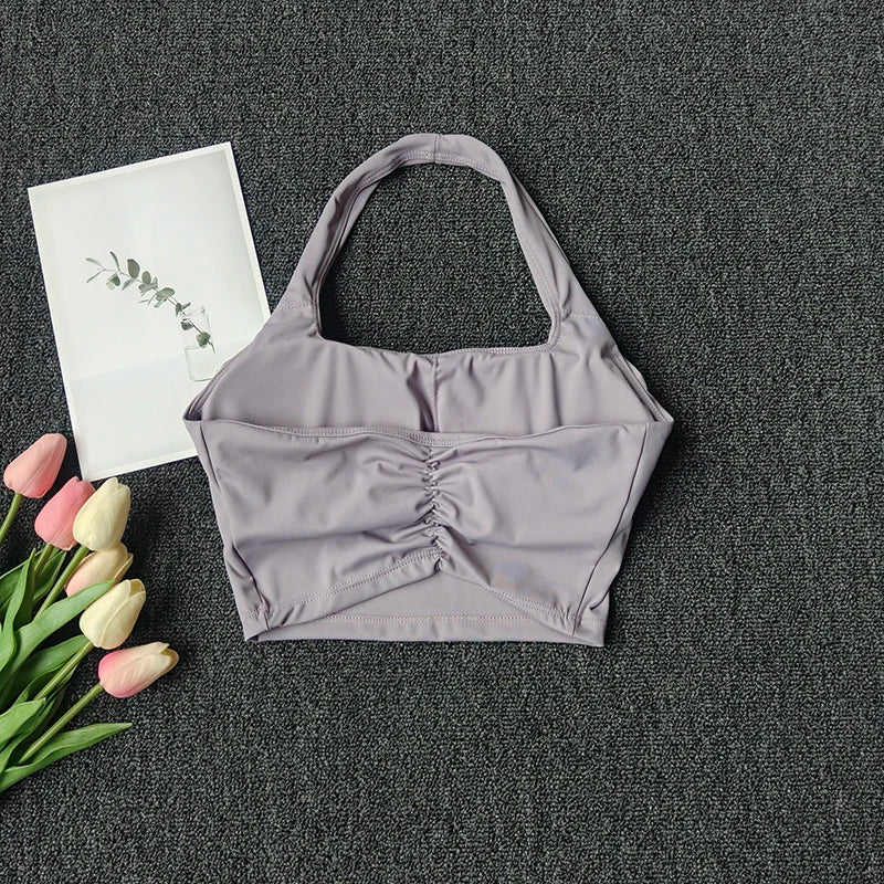 Halter Neck Medium Support Sports Bra