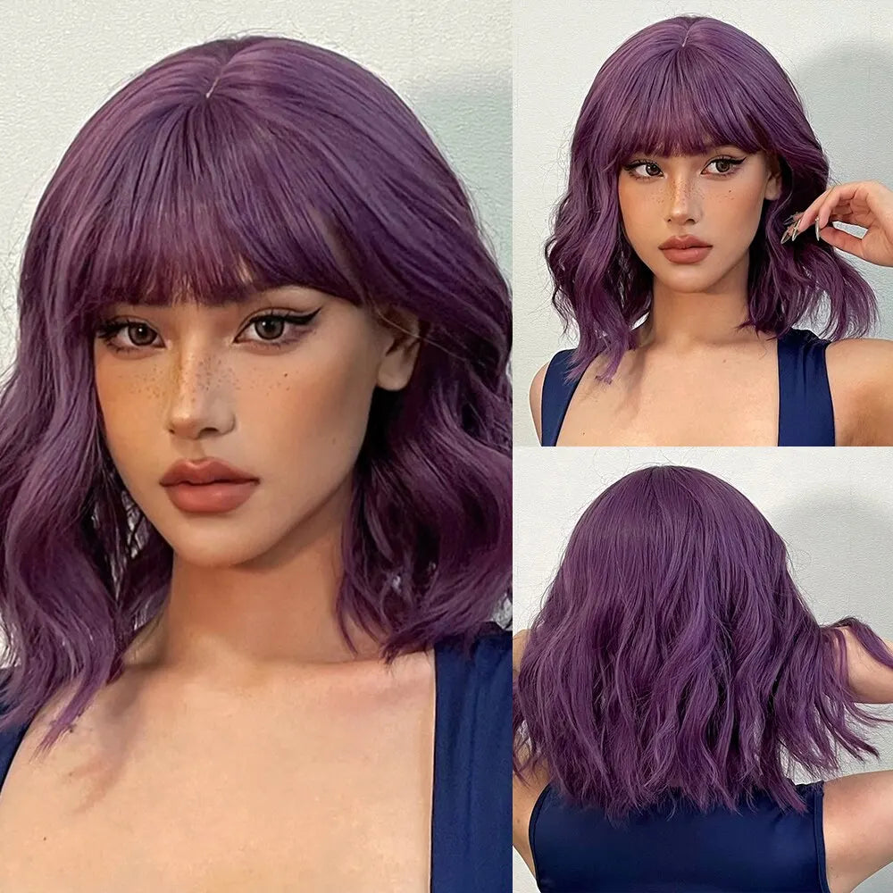 Grey Wavy Bob Wig
