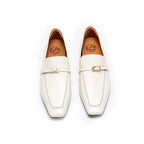 Elegant Square Toe Leather Loafers