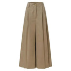 Women’s 2026 Summer Autumn Palazzo Pants - Printed Cropped Cotton Baggy Trousers with Pockets