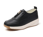 White Casual Flat Sneakers