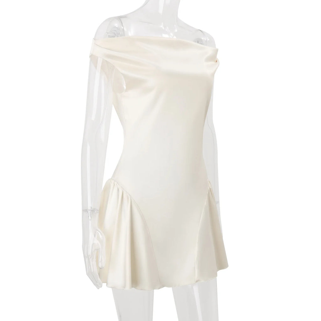 Elegant Satin A-Line Maxi Dress