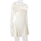 Elegant Satin A-Line Maxi Dress